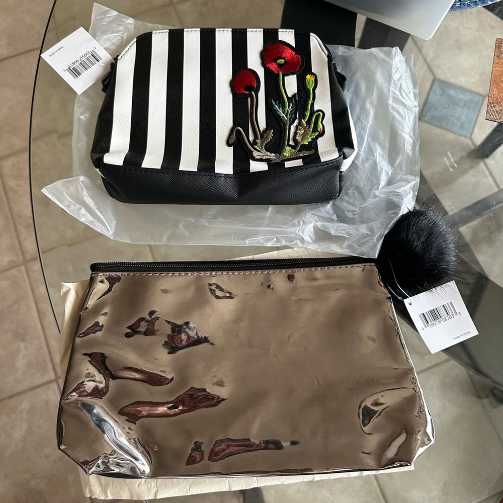 Two large Nordstrom pouches NEW